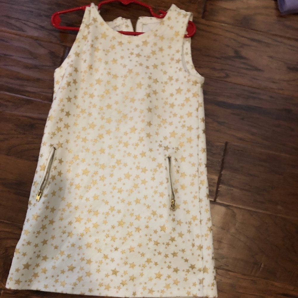 White dress with gold stars